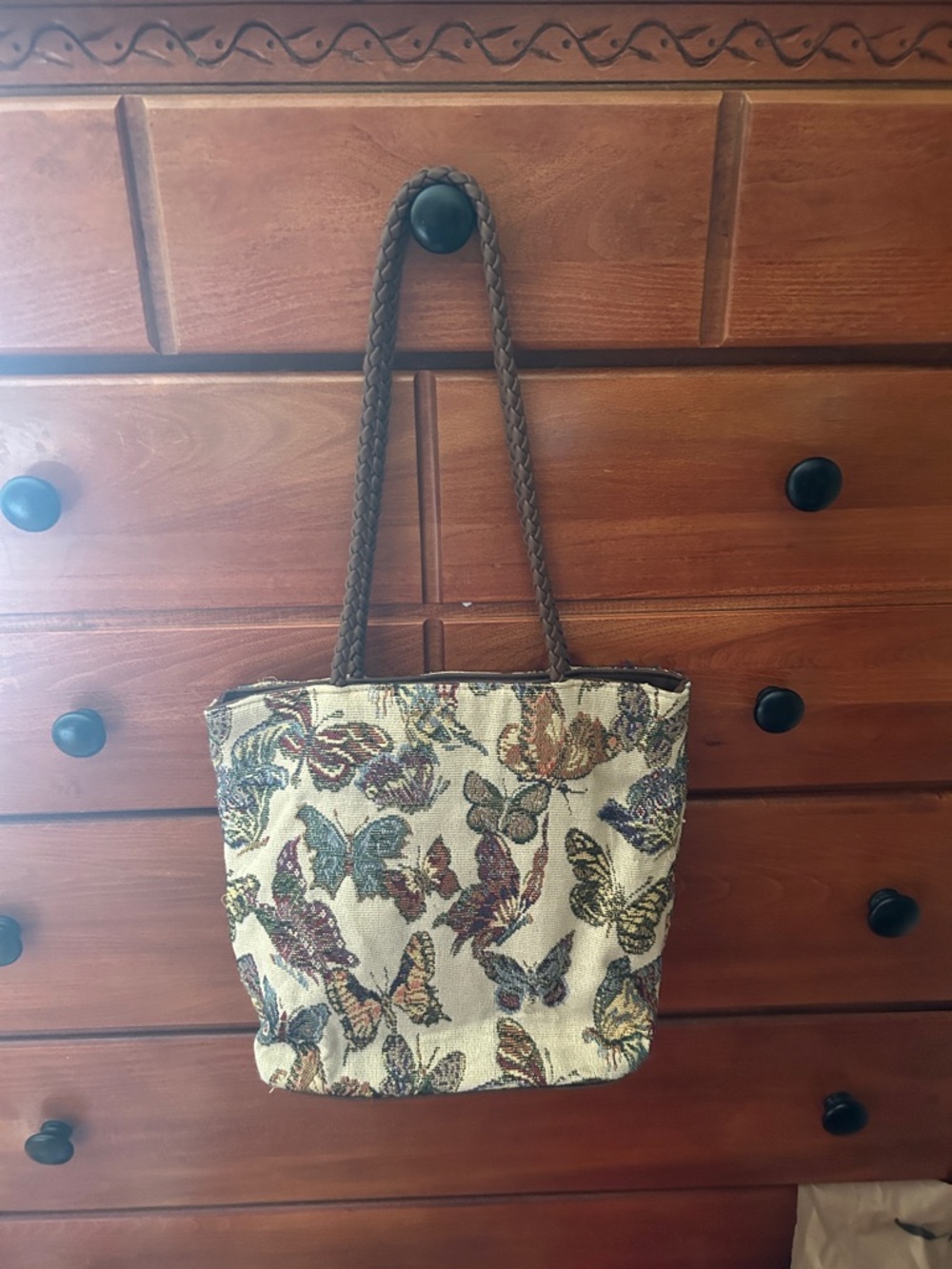 Butterfly tapestry purse
